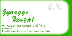 gyorgyi nuszpl business card